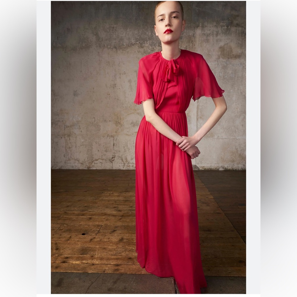 Giambattista Valli FLUTTER BOW SILK GOWN